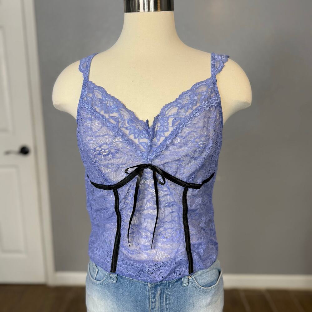Dolls Kill Widow Wild Angel Lace Blouse, XXL